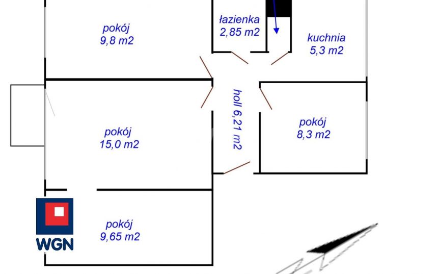 Radomsko Osiedle Tysiąclecia, 247 000 zł, 57.86 m2, z balkonem miniaturka 3