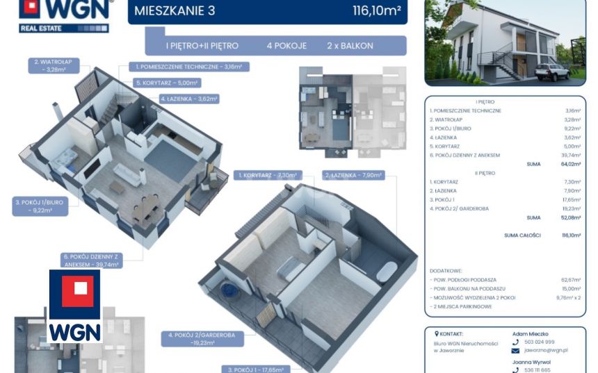 Jaworzno Osiedle Podwale, 699 000 zł, 116 m2, z balkonem miniaturka 4