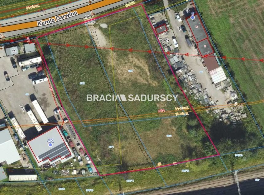 Działka usługowa 44 a Kraków - Grębałów. miniaturka 3