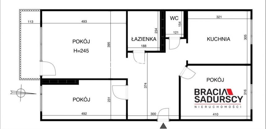 SŁONECZNE 3-POKOJOWE W ATRAKCYJNEJ LOKALIZACJI miniaturka 4