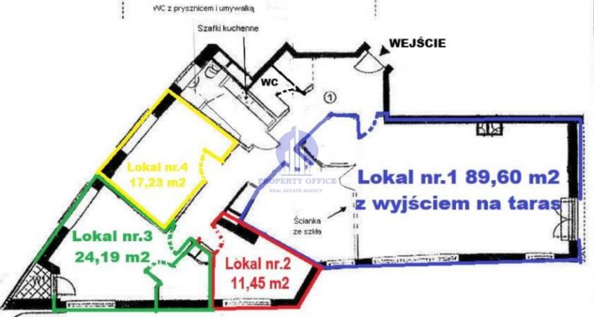 Śródmieście : biuro 17,23 m2 - zdjęcie 1