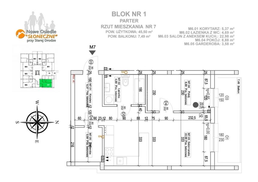 OSIEDLE SŁONECZNE Radomsko - 3 pokoje 65,81m2 miniaturka 2