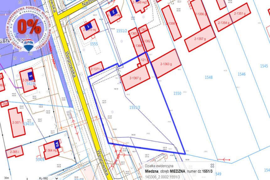 Działka z budynkiem Miedzna, ul. Węgrowska miniaturka 7