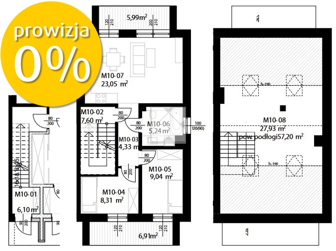 Mieszkanie dwupoziomowe 91,6 m2 Budziwój miniaturka 5