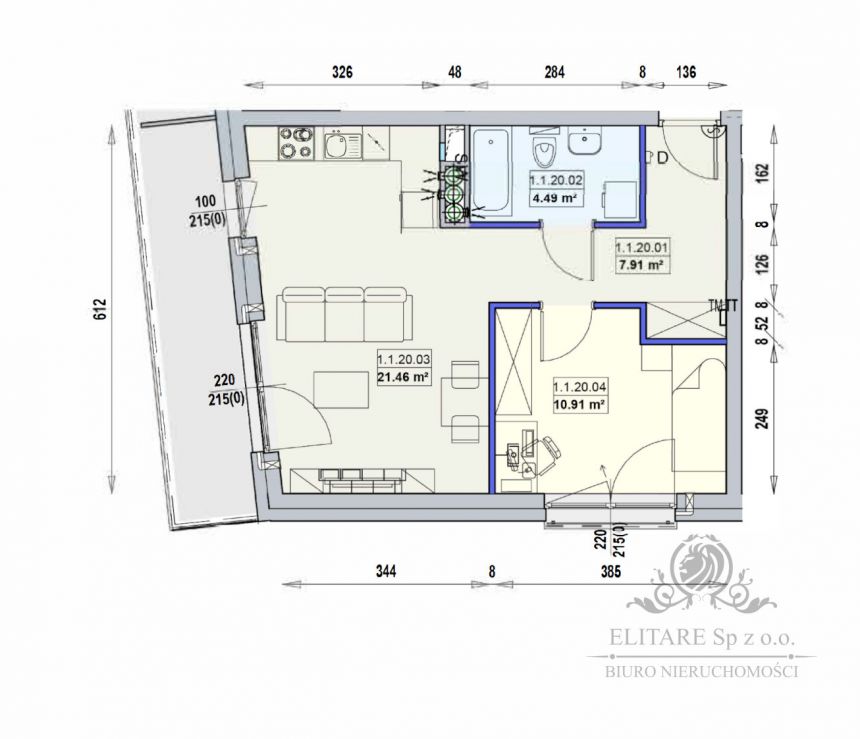 Mieszkanie NOWE 44,77m2 ,2 pok. w Centrum Wrocławia/Stare Miasto miniaturka 4