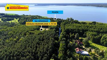Działka budowlana przy lesie, rzece i jeziorze.
