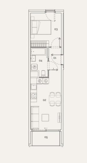 APARTAMENT-2 POKOJE-UL.OSTATNIA-GRZEGÓRZKI-33,17M2 miniaturka 6