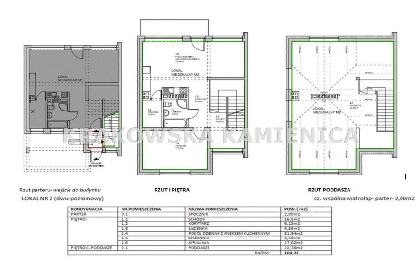 104,22 m2 + 2 MIEJSCA POSTOJOWE - ULICA BATOREGO miniaturka 20