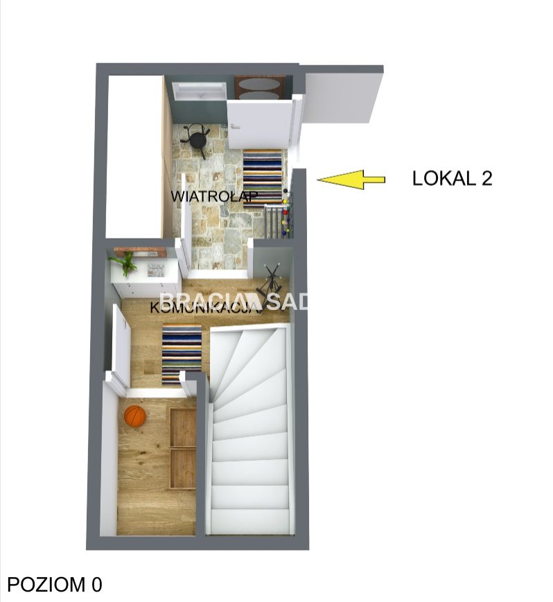 78m2 4 pok+balkon  dwupoziomowe  klucze Wieliczka miniaturka 8