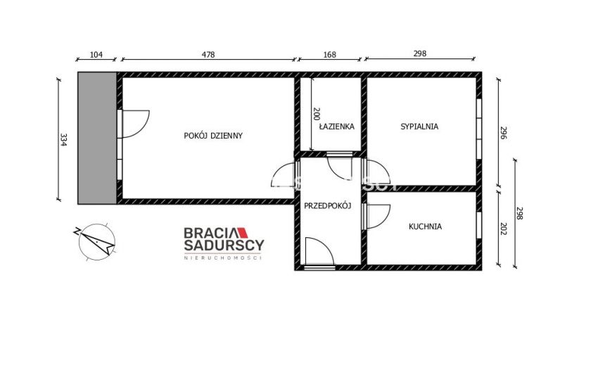 Kraków, 459 000 zł, 38.62 m2, umeblowane miniaturka 3