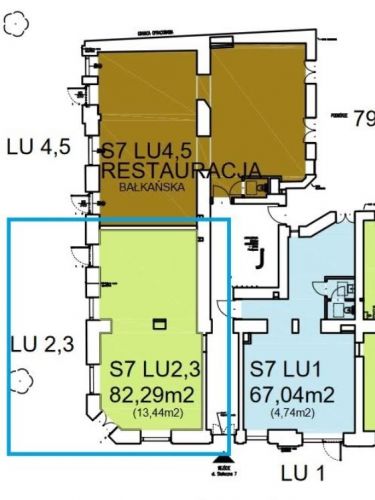 LOKAL NA WYNAJEM-UL.ŚW.KATARZYNY-KAZIMIERZ-82,29M2