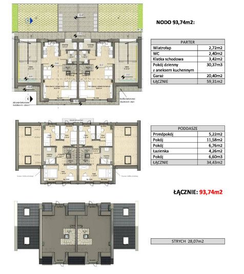 Gdańsk Jasień, 600 000 zł, 93.74 m2, 4 pokoje miniaturka 2