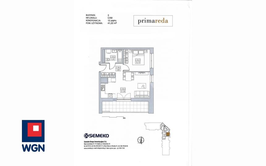 Reda Prima Reda, 359 000 zł, 41.22 m2, do wykończenia - zdjęcie 1