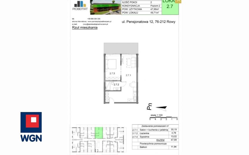 Rowy, 839 825 zł, 47.99 m2, z garażem miniaturka 2