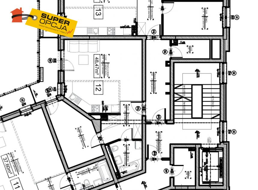 Kraków Bieżanów, 820 000 zł, 48.24 m2, 2 pokojowe miniaturka 12