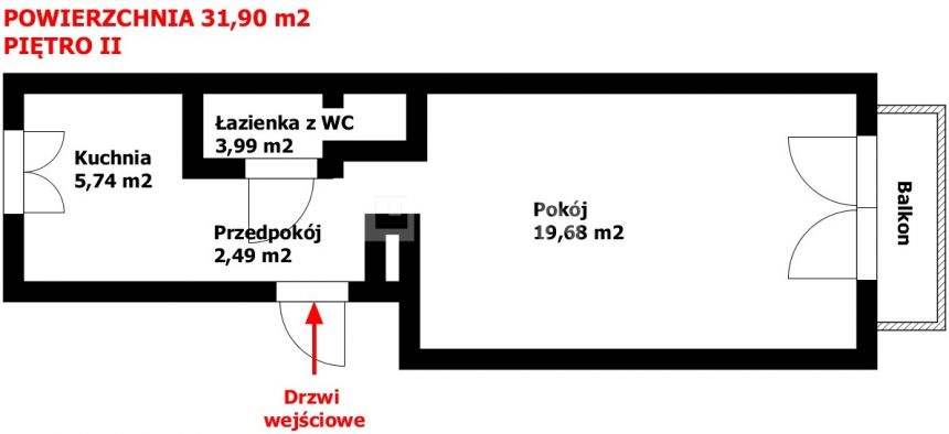 Legnica Tarninów, 185 000 zł, 31.9 m2, z balkonem miniaturka 2