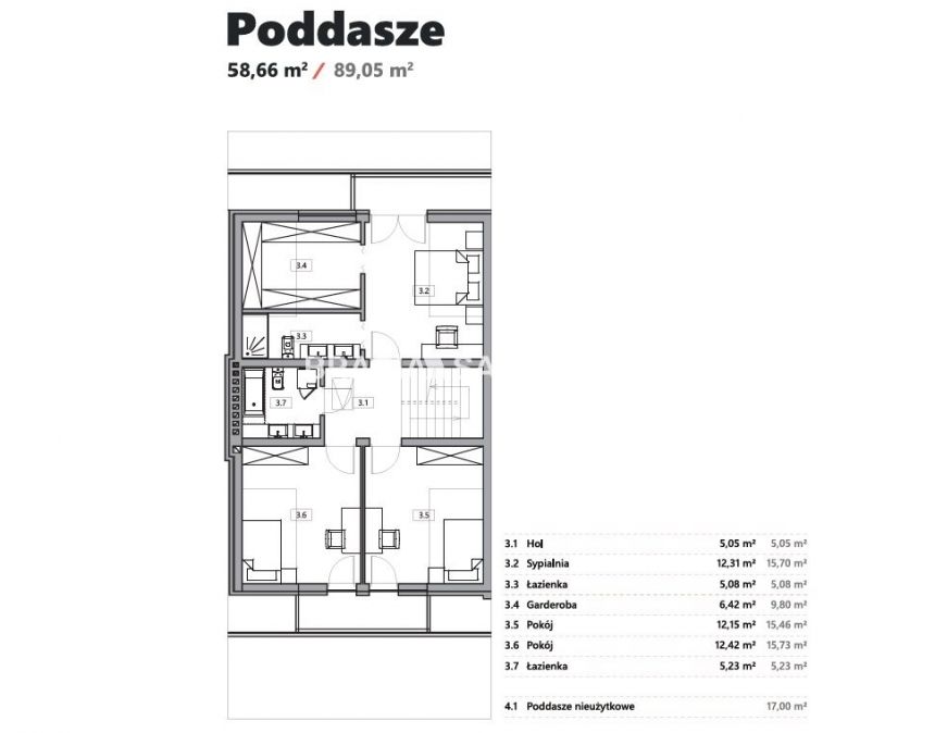 Bliźniak z garażem i ogrodem - 245,38 m2 miniaturka 22