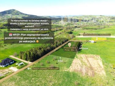 Teren inwestycyjny z dużym potencjałem - Ptaszkowa, gm. Grybów