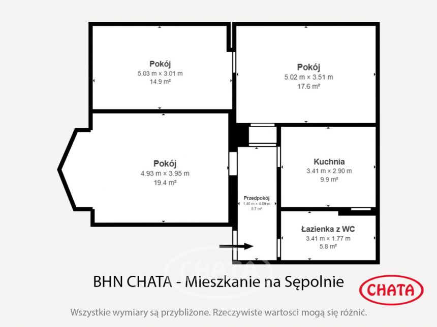 Wrocław Sępolno, 839 000 zł, 76.99 m2, pietro 1/2 miniaturka 10