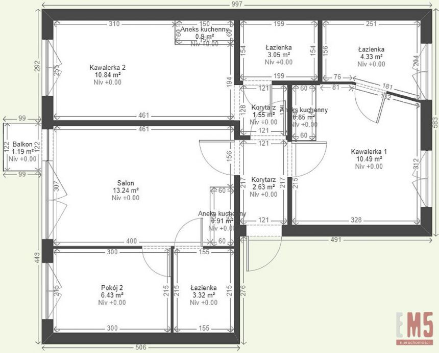 Białystok, 599 000 zł, 59 m2, pietro 4 miniaturka 2