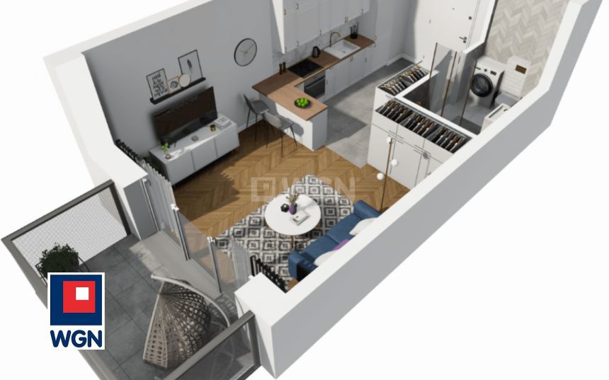 Gdańsk, 363 724 zł, 26.42 m2, aneks kuchenny miniaturka 3