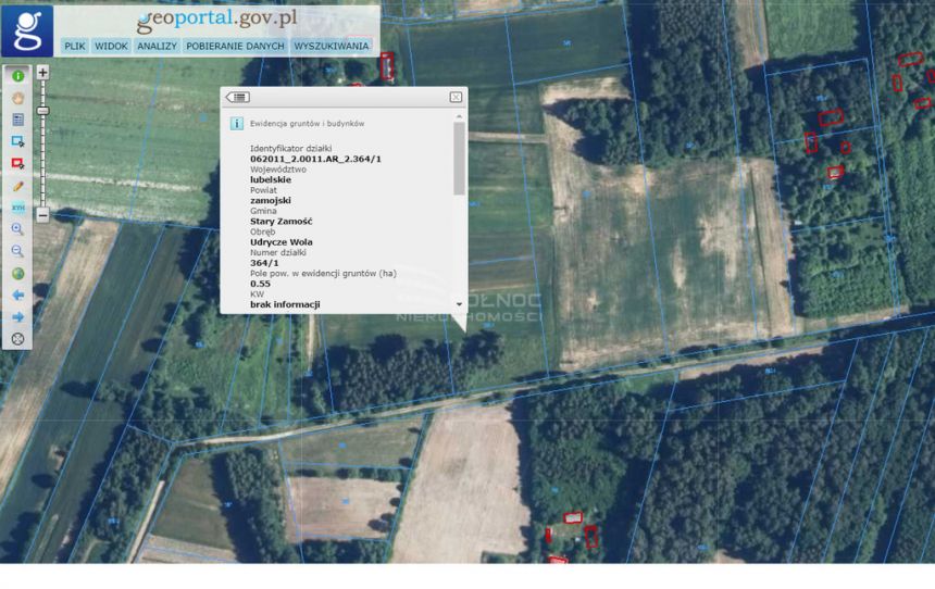 Na sprzedaż pole i łąka w Udryczach. 1.11 ha miniaturka 3