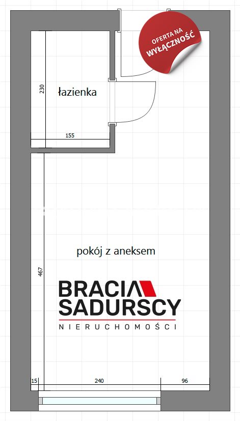 Kraków Dębniki, 430 000 zł, 23.65 m2, kawalerka - zdjęcie 1