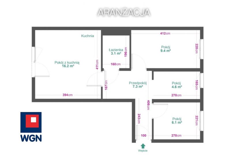 Sosnowiec Pogoń, 299 000 zł, 47.4 m2, pietro 1/5 miniaturka 9