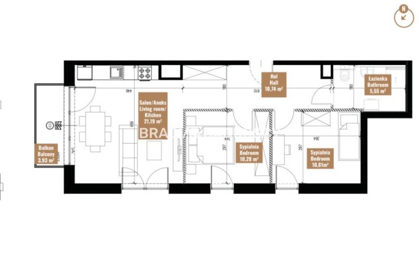 Kraków Zabłocie, 1 138 893 zł, 59.01 m2, z garażem podziemnym miniaturka 11