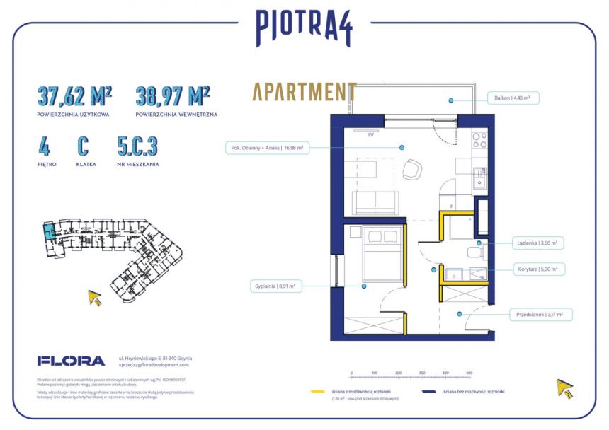 Gdynia, 889 000 zł, 38 m2, z balkonem miniaturka 2