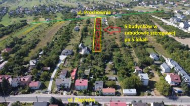 Działka około 4943 m2, z WZ na 25 segmentów
