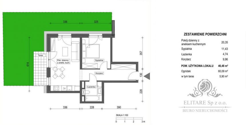 W REALIZACJI 10.2025/Mieszkanie 2pok, /46,48m2 i 60m2 ogrodu/ Brochów, Wrocław miniaturka 5