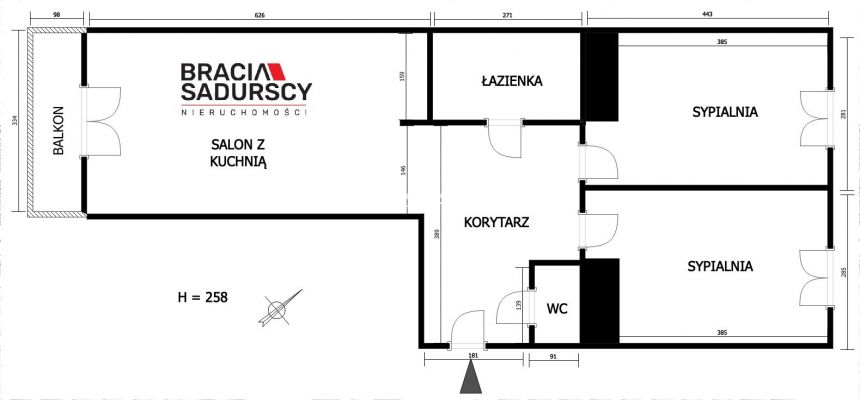 Widokowe,3pok mieszkanie/Masarska8/ostatnie piętro miniaturka 3