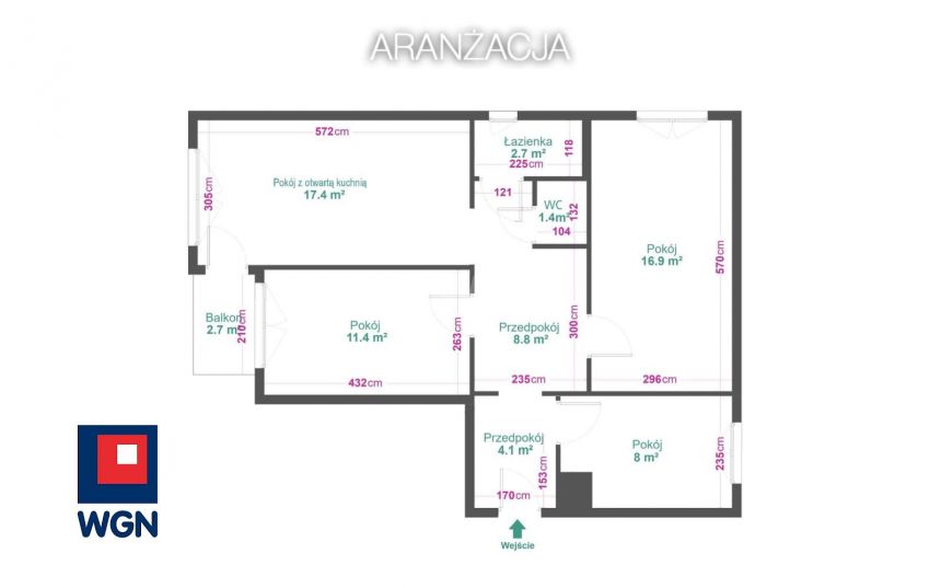 Sosnowiec Zagórze, 407 800 zł, 72.12 m2, z loggią miniaturka 11