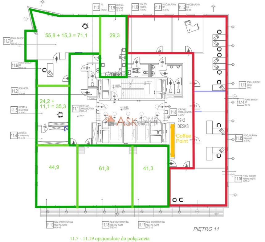 Wrocław Fabryczna, 3 976 zł, 71 m2, biurowy miniaturka 7