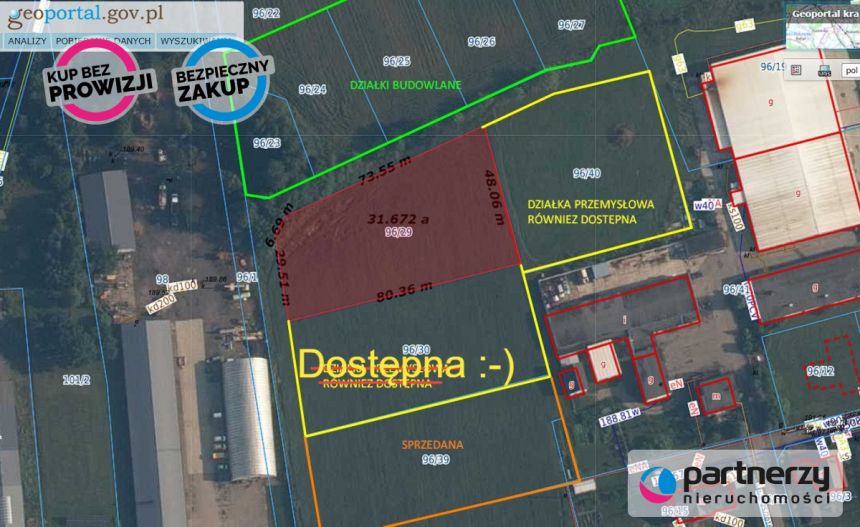 Bojano, 1 045 440 zł, 31.65 ar, droga dojazdowa gruntowa miniaturka 2