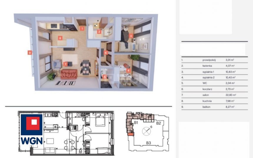 Lublin Helenów, 638 900 zł, 63.89 m2, kuchnia z oknem miniaturka 7