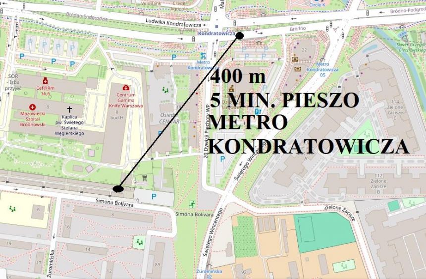 PRZY METRZE M2, 3 POKOJE, WIDNA KUCHNIA, BALKON miniaturka 2