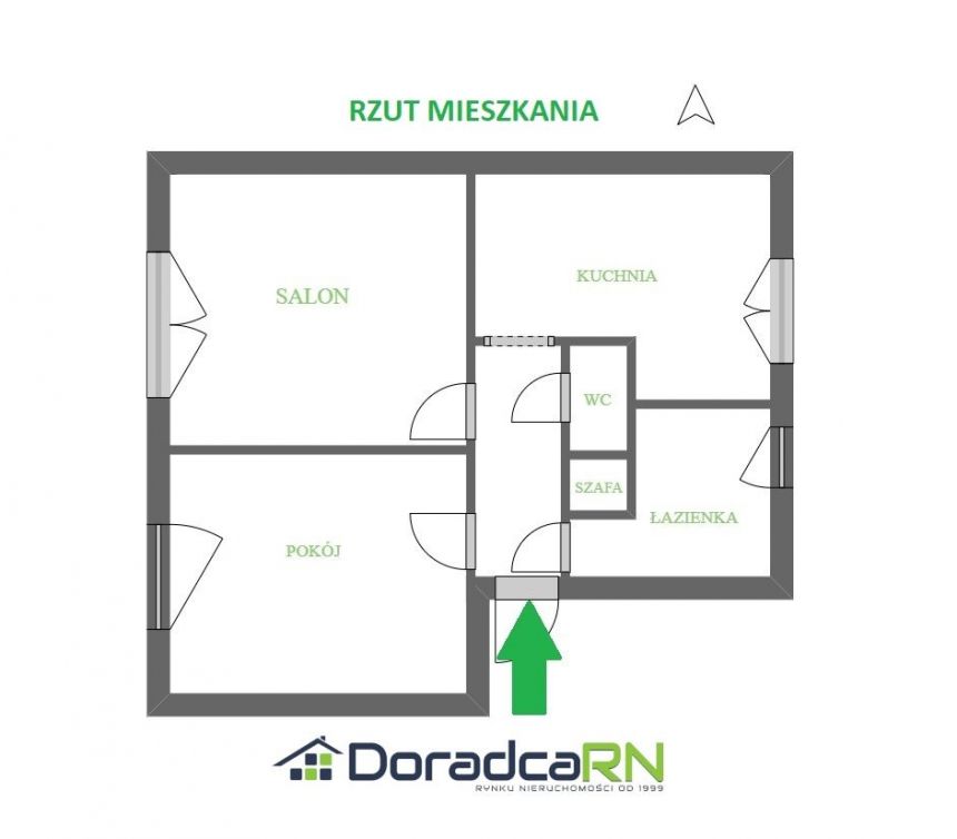 Mieszkanie dwupokojowe, 55 m², Baranowo miniaturka 2