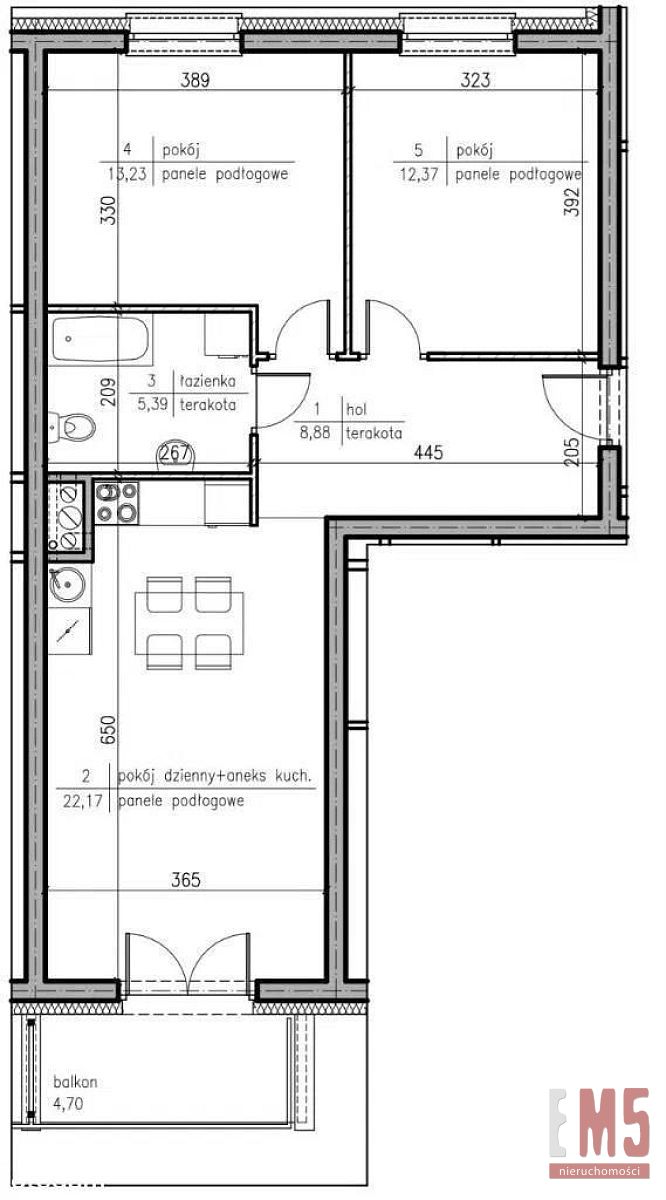 Białystok Wygoda, 749 000 zł, 67.17 m2, pietro 3 miniaturka 14