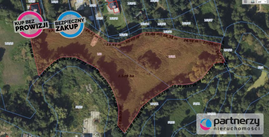 Reda, 399 000 zł, 1.58 ha, droga dojazdowa gruntowa - zdjęcie 1