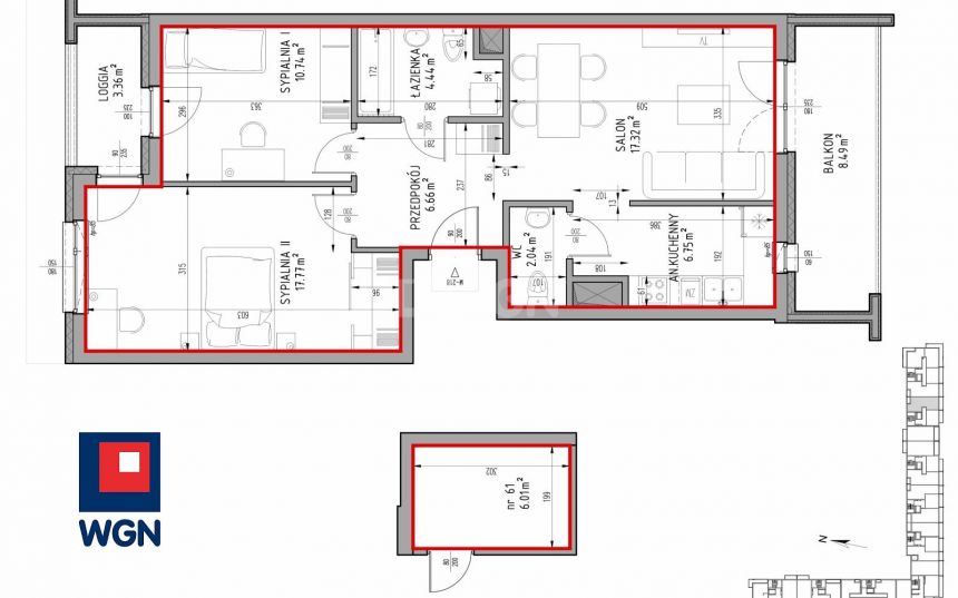 Lublin Felin, 611 196 zł, 65.72 m2, aneks kuchenny - zdjęcie 1