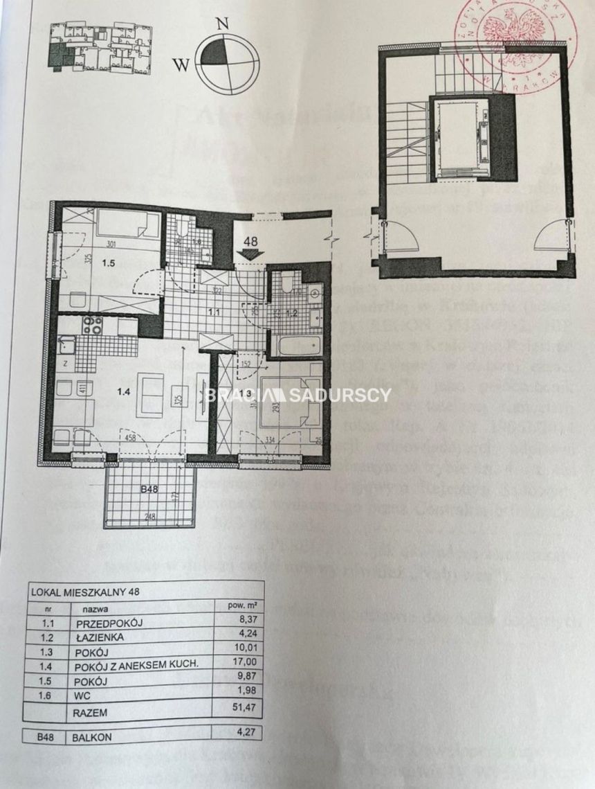 Nowe 3 pokojowe, 52m2, Centralna-Czyżyny miniaturka 3