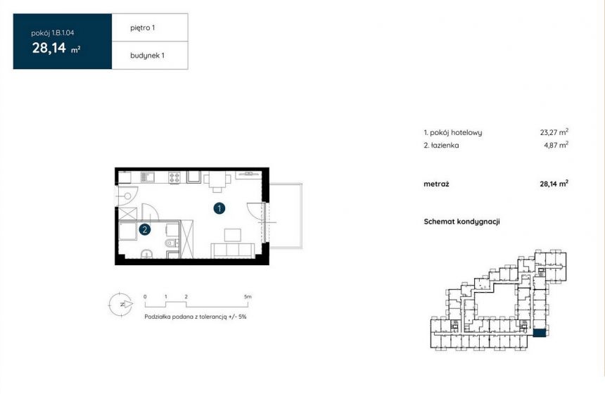 Apartament hotelowy/dla studenta/pod inwestycję/Fabryczna miniaturka 4