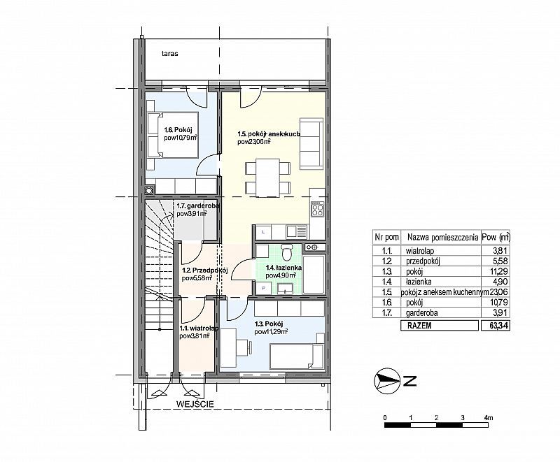 Rzeszów Budziwój, 371 700 zł, 63 m2, M4 miniaturka 4