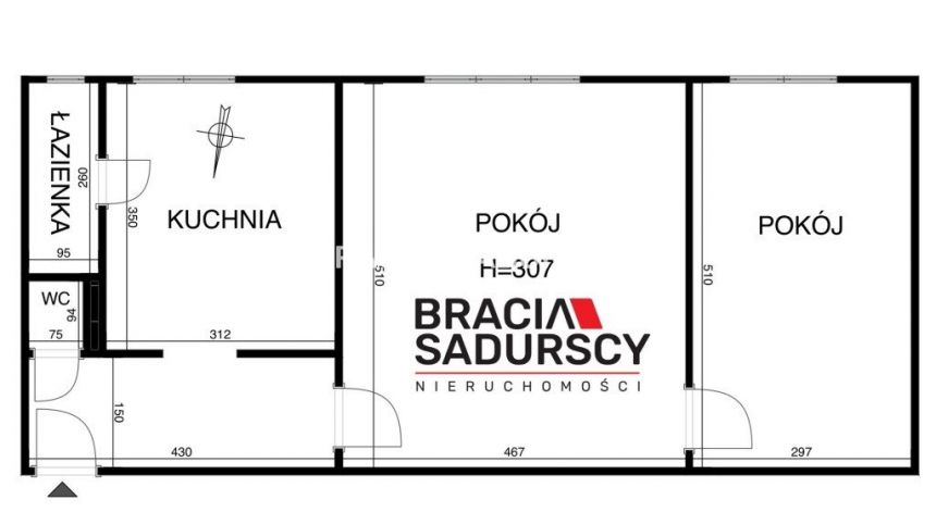 2 pokoje - Bosacka- 59m2 - 3200zł miniaturka 3