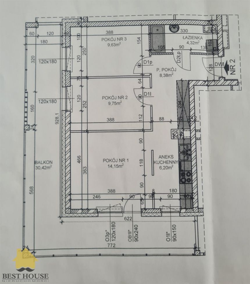 Lublin Węglin, 524 300 zł, 52.43 m2, umeblowane miniaturka 3