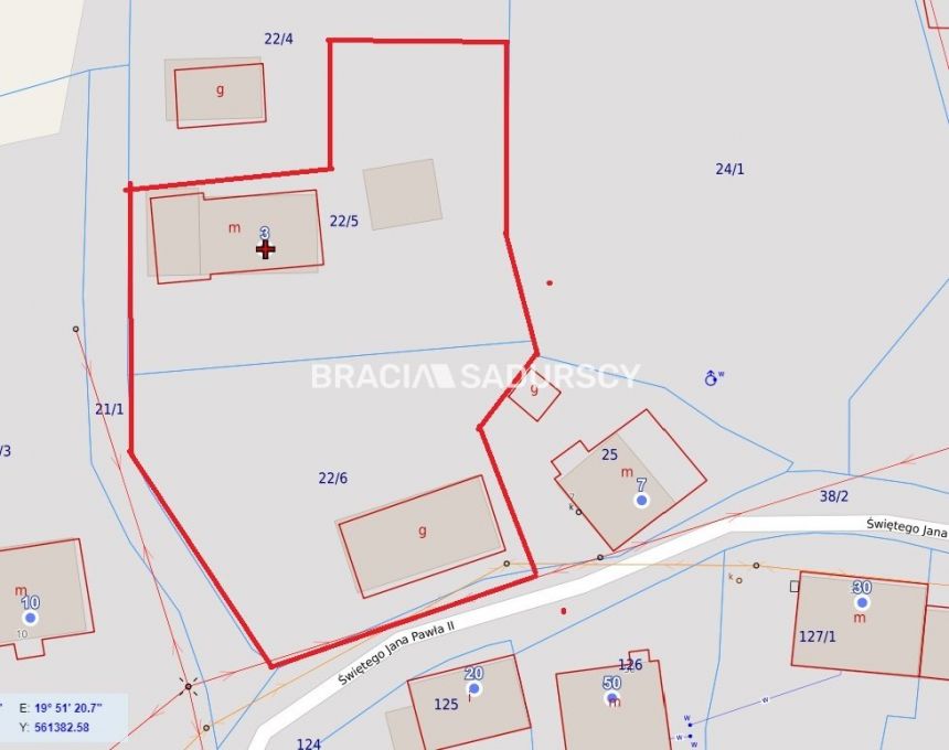 Działka budowlana MU1 19 ar Kulerzów gm. Mogilany miniaturka 7