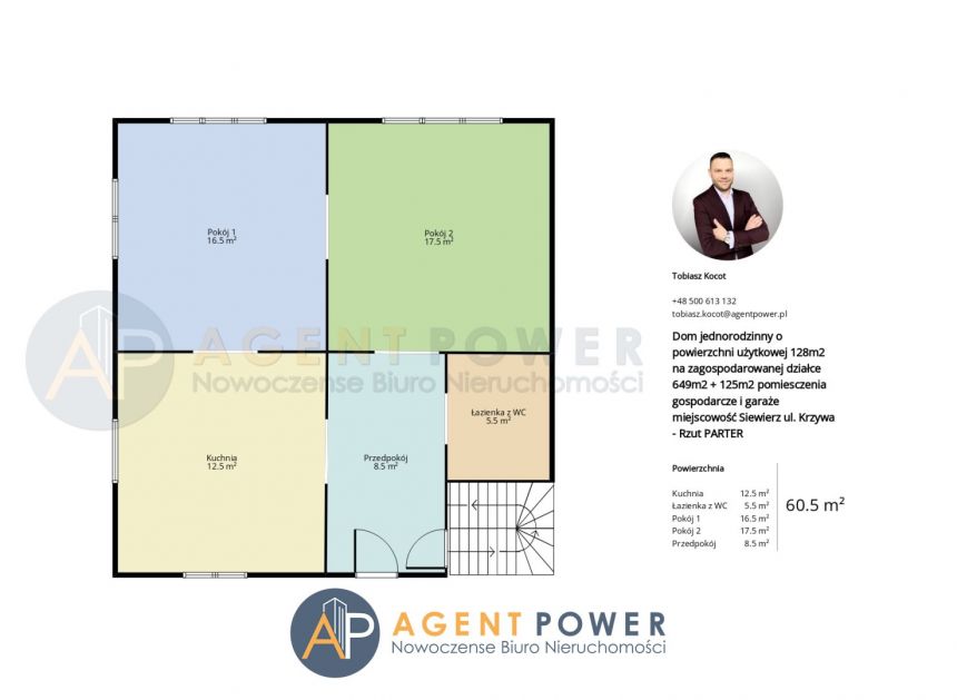 Funkcjonalny DOM 128m2 + Pom Gosp / Działka 649m2 miniaturka 13