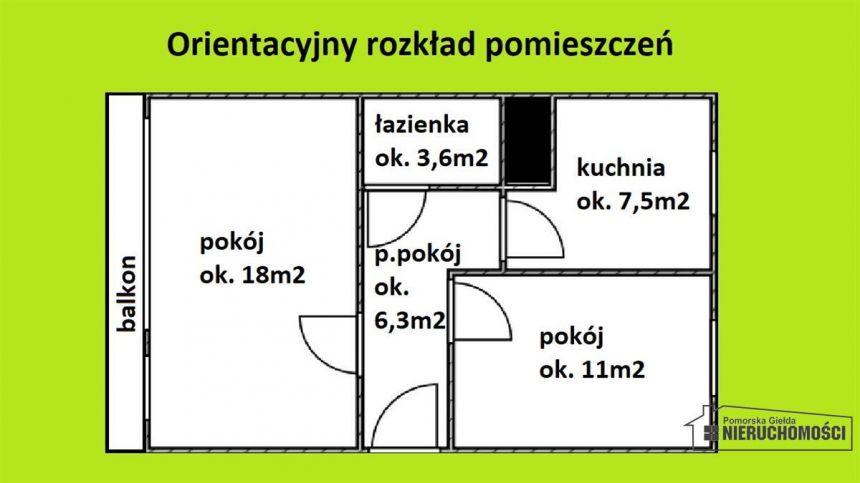 2 pokojowe mieszkanie, Osiedle Zachód. miniaturka 15